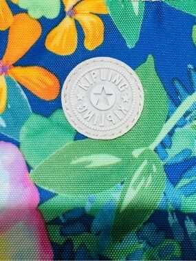 Kipling Floral Print Clutch in Blue, Green, Orange